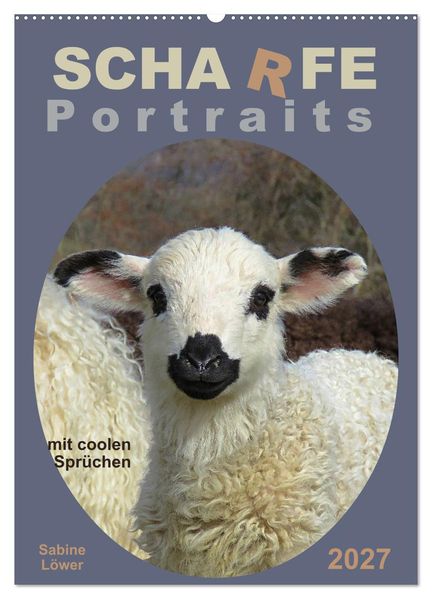 Scharfe Portraits (Wandkalender 2027 DIN A2 hoch) CALVENDO Monatskalender