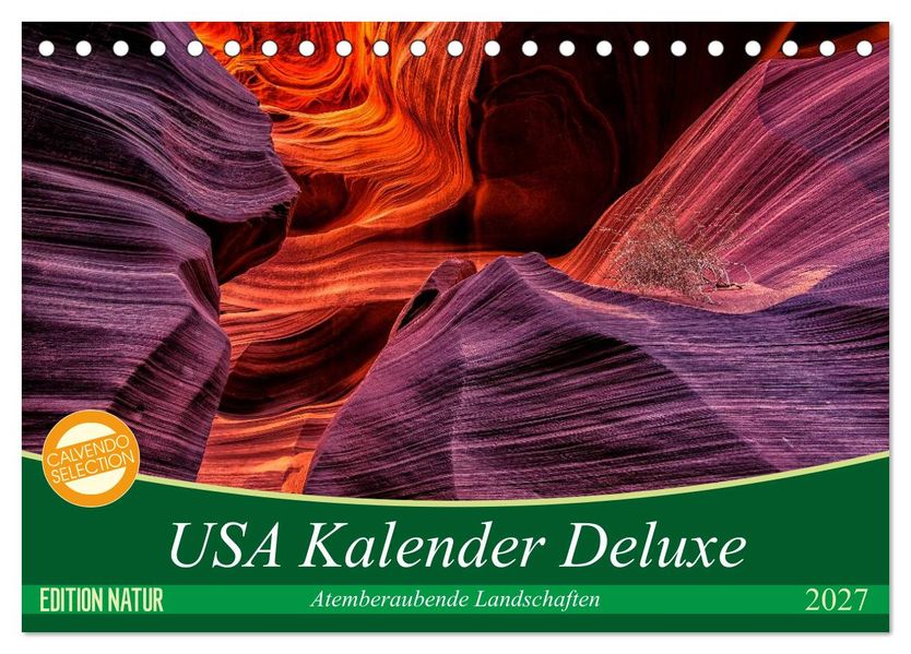 USA Kalender Deluxe (Tischkalender 2027 DIN A5 quer) CALVENDO Monatskalender