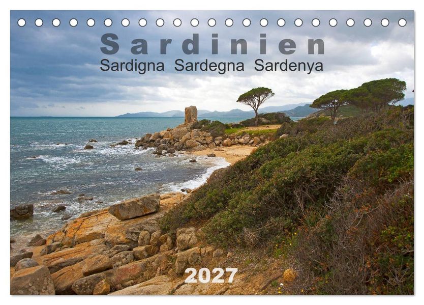 Sardinien Sardigna Sardegna Sardenya 2027 (Tischkalender 2027 DIN A5 quer) CALVENDO Monatskalender