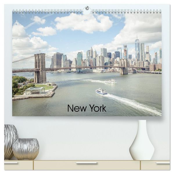New York (hochwertiger Premium Wandkalender 2027 DIN A2 quer) Kunstdruck in Hochglanz