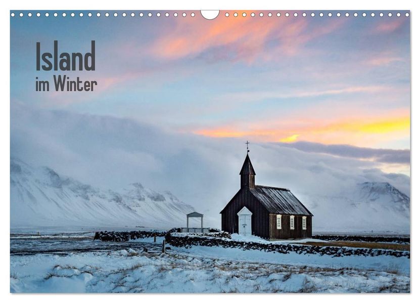 Island im Winter (Wandkalender 2027 DIN A3 quer) CALVENDO Monatskalender