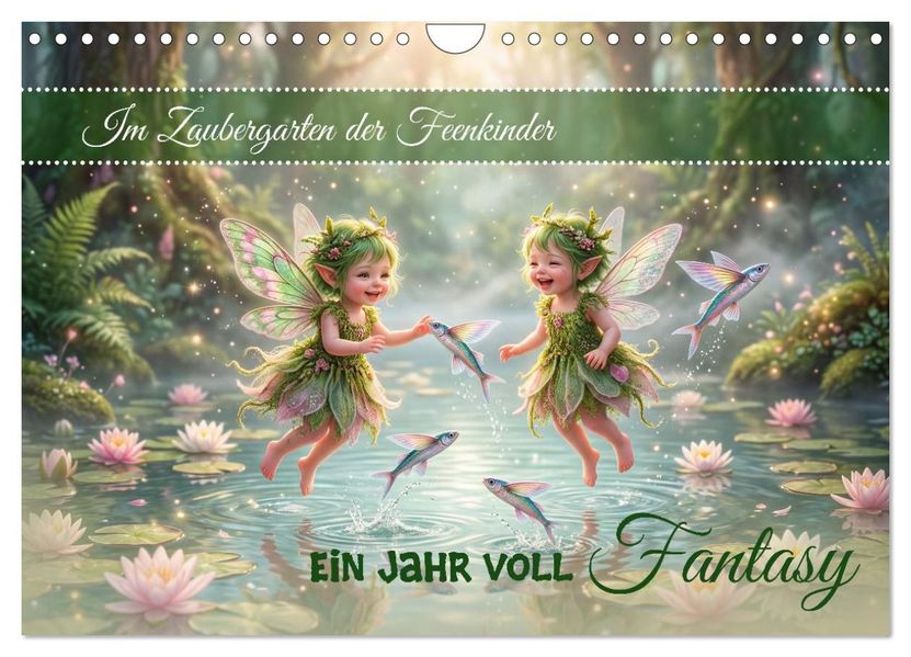 Im Zaubergarten der Feenkinder (Wandkalender 2027 DIN A4 quer) CALVENDO Monatskalender