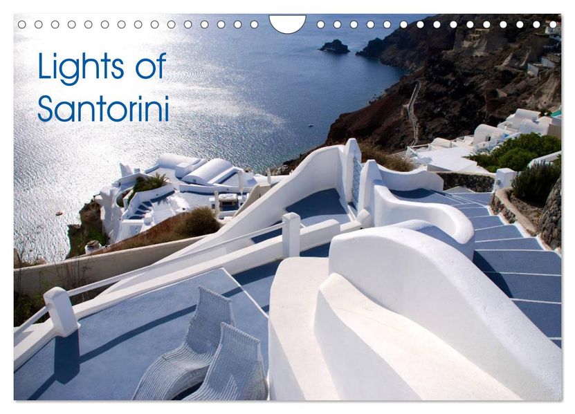 Lights of Santorini (Wall Calendar 2027 DIN A4 landscape) CALVENDO 12 Month Wall Calendar