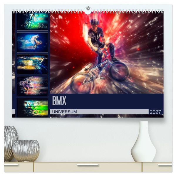 BMX Universum (hochwertiger Premium Wandkalender 2027 DIN A2 quer) Kunstdruck in Hochglanz