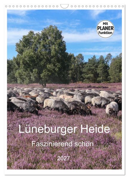 Lüneburger Heide - Faszinierend schön (Wandkalender 2027 DIN A3 hoch) CALVENDO Monatskalender