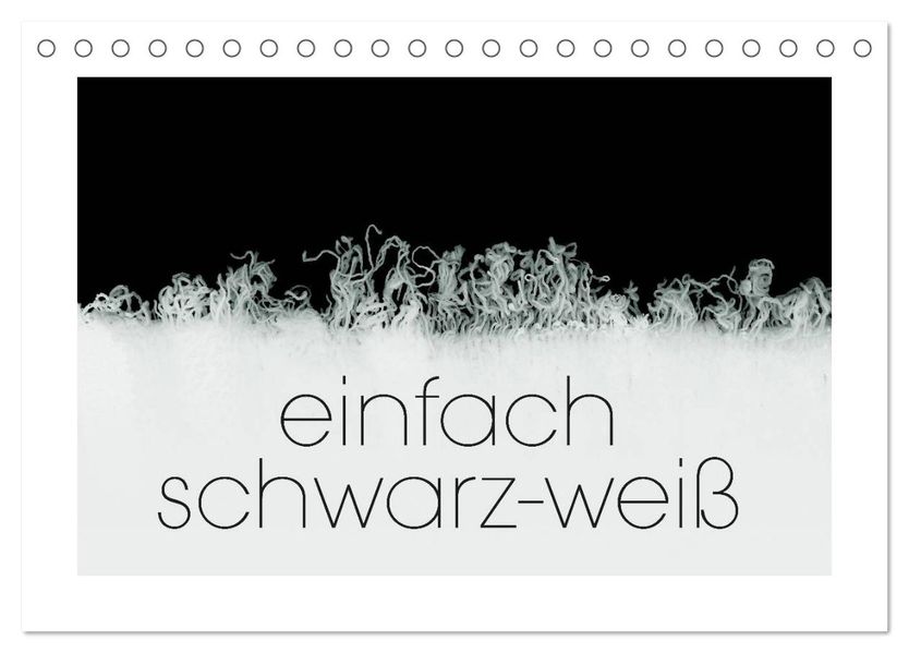 einfach schwarz-weiß (Tischkalender 2027 DIN A5 quer) CALVENDO Monatskalender