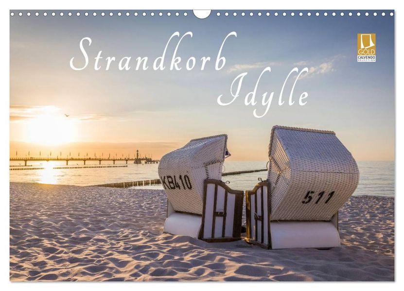 Strandkorb Idylle (Wandkalender 2027 DIN A3 quer) CALVENDO Monatskalender