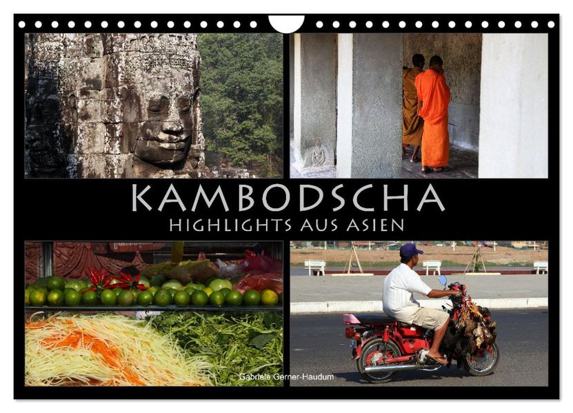 Kambodscha - Highlights aus Asien 2027 (Wandkalender 2027 DIN A4 quer) CALVENDO Monatskalender