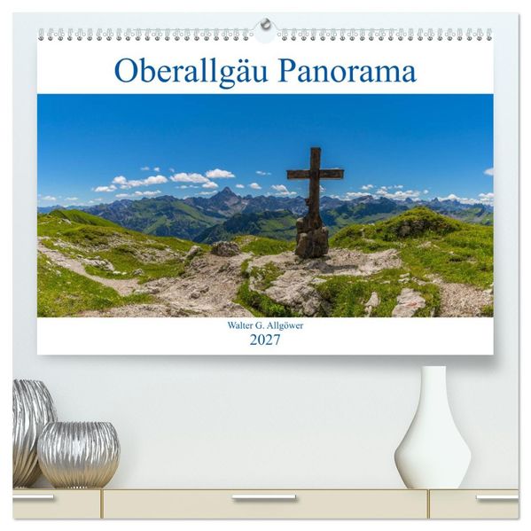 Oberallgäu Panorama (hochwertiger Premium Wandkalender 2027 DIN A2 quer) Kunstdruck in Hochglanz