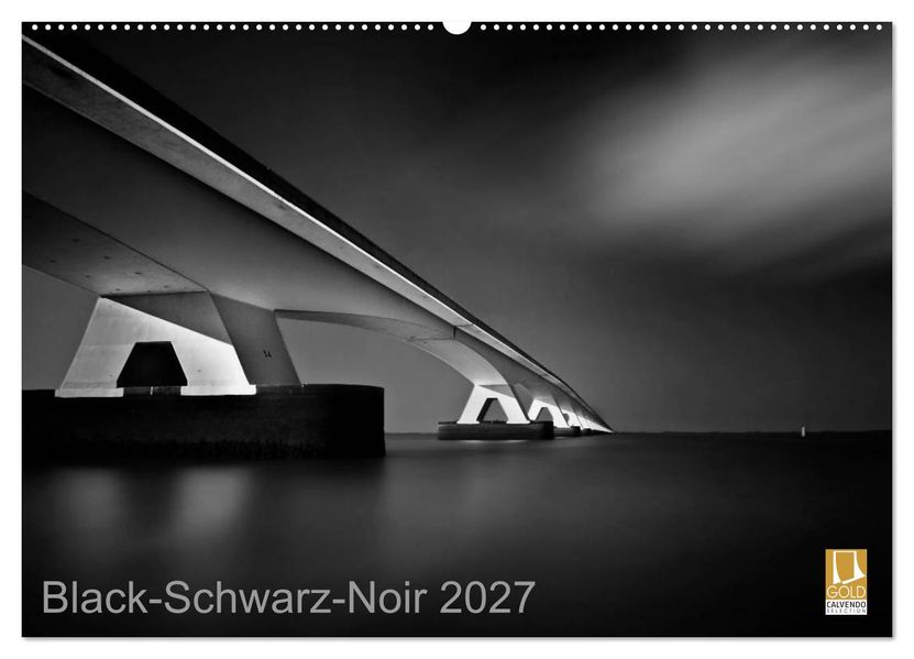 Black-Schwarz-Noir 2027 (Wandkalender 2027 DIN A2 quer) CALVENDO Monatskalender