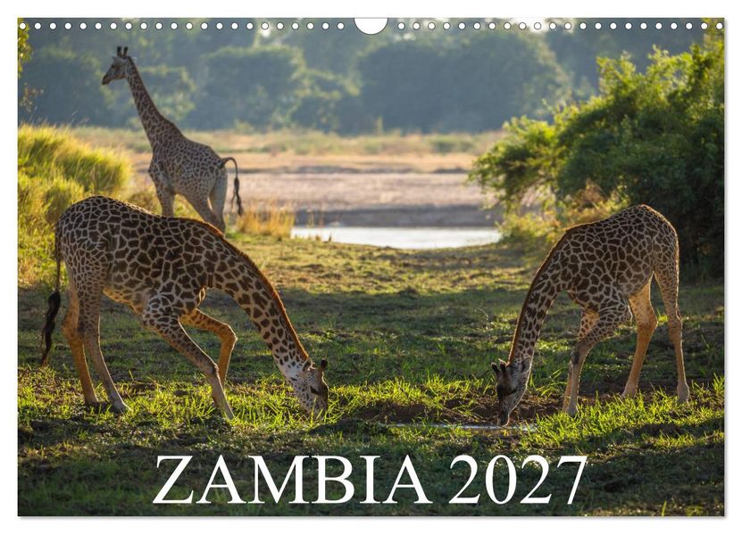 Zambia (Wall Calendar 2027 DIN A3 landscape) CALVENDO 12 Month Wall Calendar