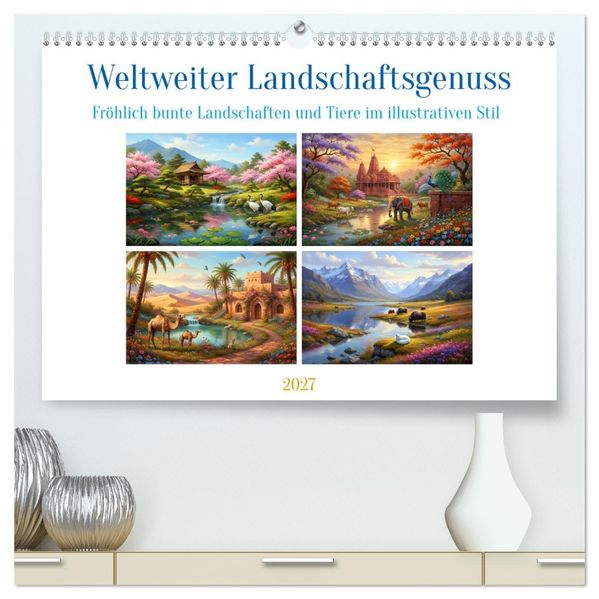 Weltweiter Landschaftsgenuss (hochwertiger Premium Wandkalender 2027 DIN A2 quer) Kunstdruck in Hochglanz
