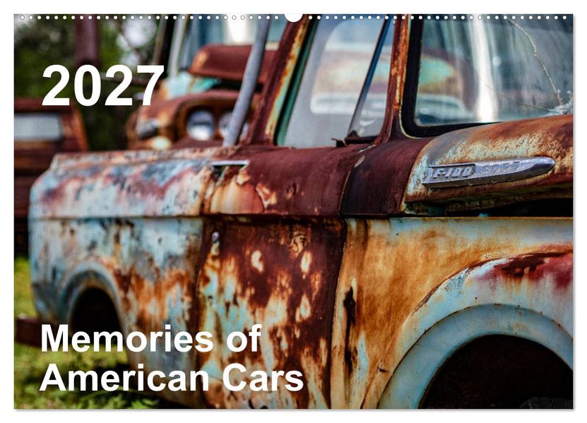 Memories of American Cars (Wandkalender 2027 DIN A2 quer) CALVENDO Monatskalender