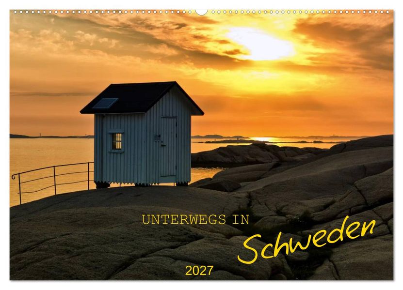 Unterwegs in Schweden (Wandkalender 2027 DIN A2 quer) CALVENDO Monatskalender