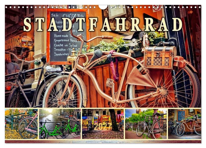 Stadtfahrrad (Wandkalender 2027 DIN A3 quer) CALVENDO Monatskalender