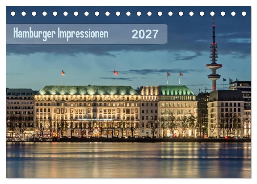 Hamburger Impressionen 2027 (Tischkalender 2027 DIN A5 quer) CALVENDO Monatskalender