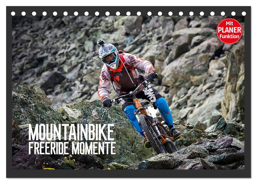 Mountainbike Freeride Momente (Tischkalender 2027 DIN A5 quer) CALVENDO Monatskalender