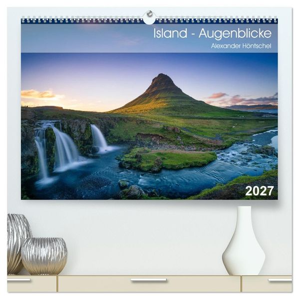 Island - Augenblicke 2027 (hochwertiger Premium Wandkalender 2027 DIN A2 quer) Kunstdruck in Hochglanz