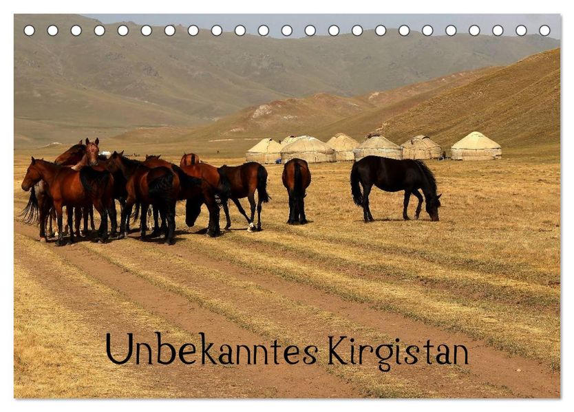 Unbekanntes Kirgistan (Tischkalender 2027 DIN A5 quer) CALVENDO Monatskalender