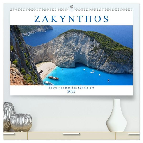 Zakynthos 2027 (hochwertiger Premium Wandkalender 2027 DIN A2 quer) Kunstdruck in Hochglanz