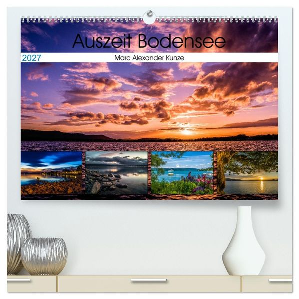 Auszeit Bodensee (hochwertiger Premium Wandkalender 2027 DIN A2 quer) Kunstdruck in Hochglanz