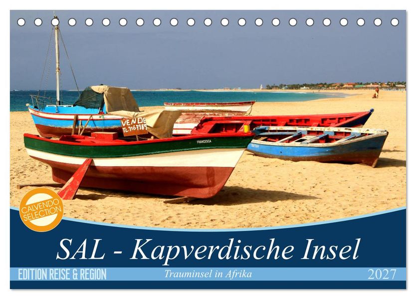 SAL - Kapverdische Insel (Tischkalender 2027 DIN A5 quer) CALVENDO Monatskalender