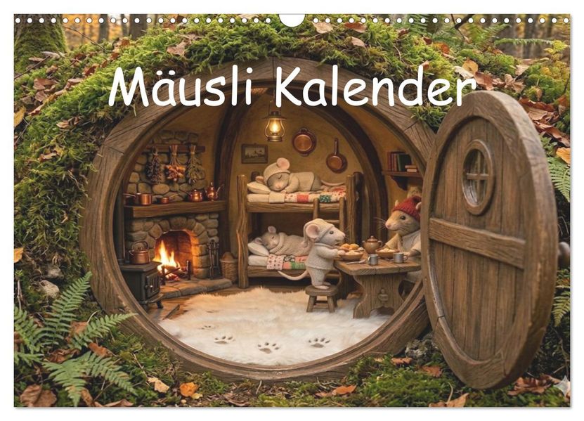 Mäusli Kalender (Wandkalender 2027 DIN A3 quer) CALVENDO Monatskalender
