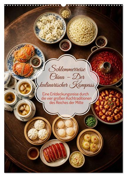 Schlemmerreise China - Der kulinarischer Kompass (Wandkalender 2027 DIN A2 hoch) CALVENDO Monatskalender