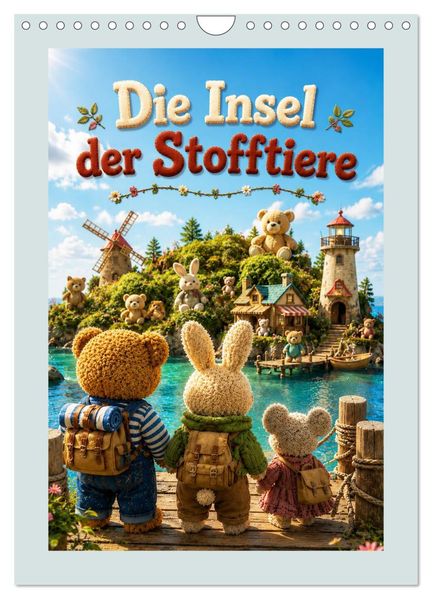 Die Insel der Stofftiere (Wandkalender 2027 DIN A4 hoch) CALVENDO Monatskalender