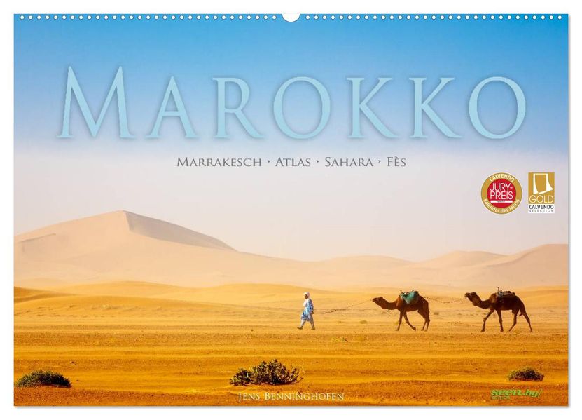 Marokko: Marrakesch Atlas Sahara Fès (Wandkalender 2027 DIN A2 quer) CALVENDO Monatskalender