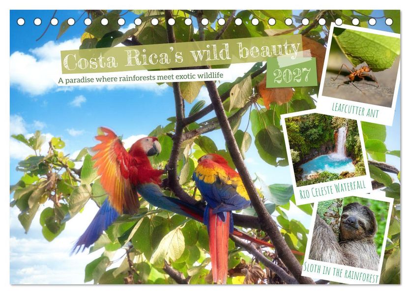 Costa Rica's wild beauty (Desk Calendar 2027 DIN A5 landscape) CALVENDO 12 Month DeskCalendar