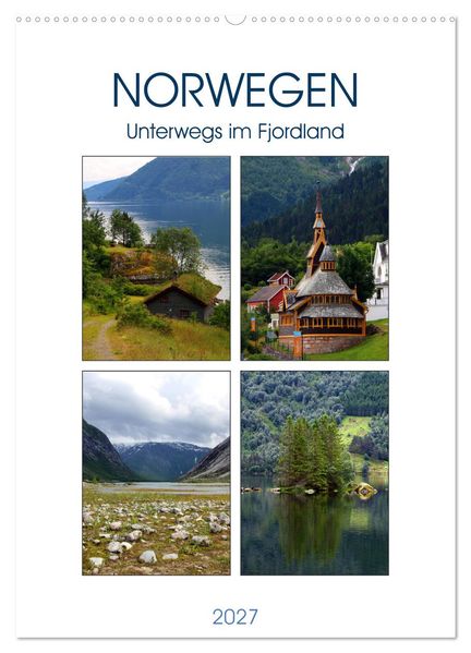Norwegen - Unterwegs im Fjordland (Wandkalender 2027 DIN A2 hoch) CALVENDO Monatskalender