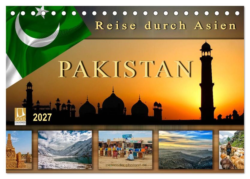 Reise durch Asien - Pakistan (Tischkalender 2027 DIN A5 quer) CALVENDO Monatskalender