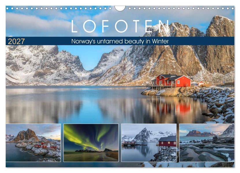 Lofoten Norway's untamed beauty in Winter (Wall Calendar 2027 DIN A3 landscape) CALVENDO 12 Month Wall Calendar