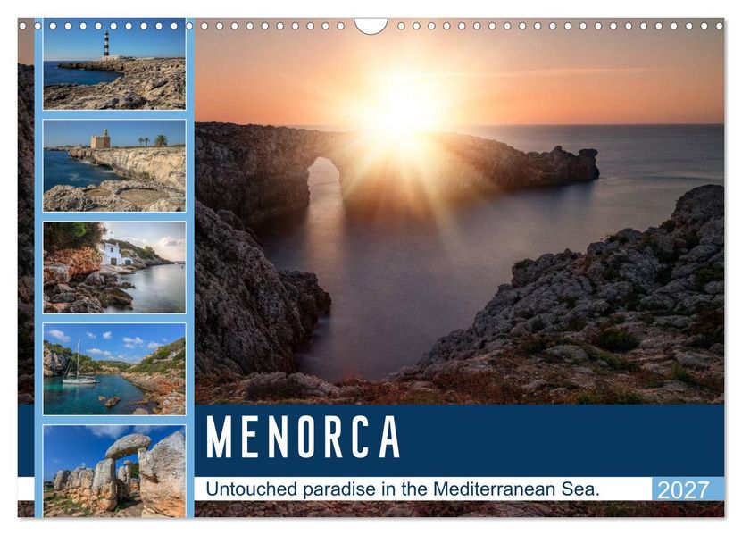 Menorca Untouched paradise in the Mediterranean Sea (Wall Calendar 2027 DIN A3 landscape) CALVENDO 12 Month Wall Calendar
