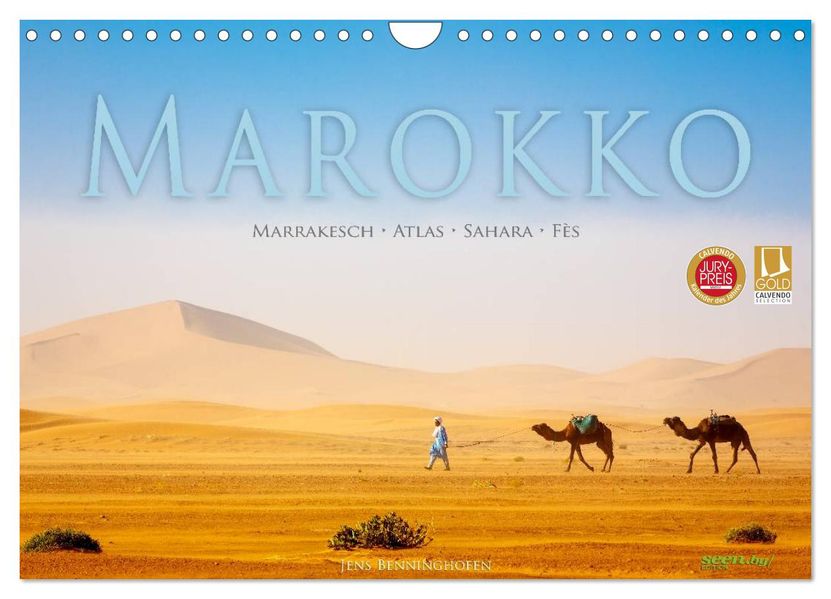 Marokko: Marrakesch Atlas Sahara Fès (Wandkalender 2027 DIN A4 quer) CALVENDO Monatskalender
