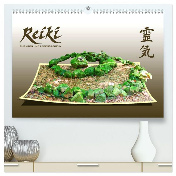 REIKI - Chakren und Lebensregeln (hochwertiger Premium Wandkalender 2027 DIN A2 quer) Kunstdruck in Hochglanz