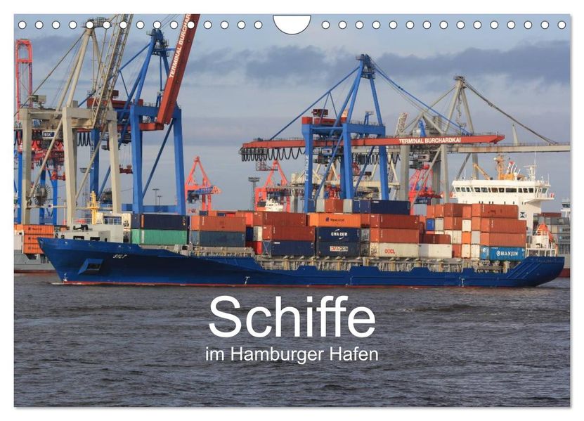 Schiffe im Hamburger Hafen (Wandkalender 2027 DIN A4 quer) CALVENDO Monatskalender