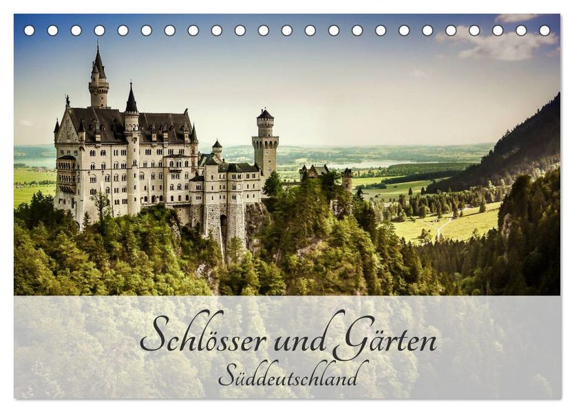 Schlösser und Gärten Süddeutschland (Tischkalender 2027 DIN A5 quer) CALVENDO Monatskalender