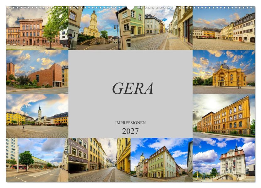 Gera Impressionen (Wandkalender 2027 DIN A2 quer) CALVENDO Monatskalender