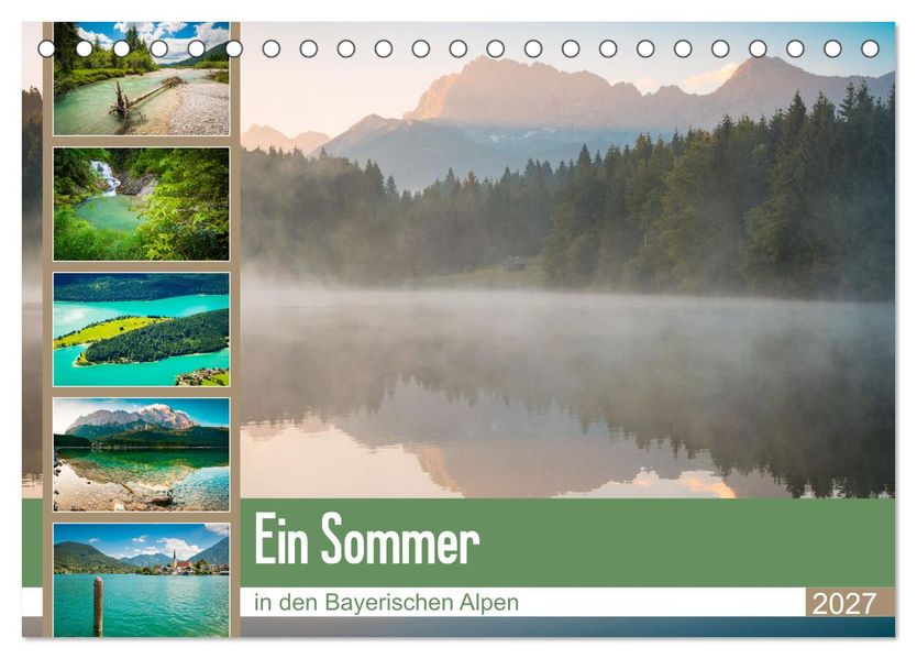 Ein Sommer in den Bayerischen Alpen (Tischkalender 2027 DIN A5 quer) CALVENDO Monatskalender