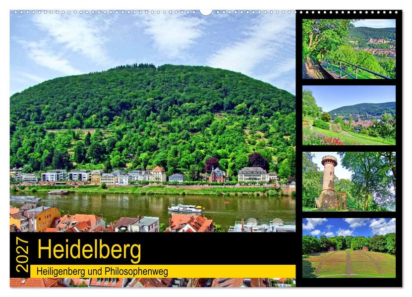 Heidelberg - Heiligenberg und Philosophenweg (Wandkalender 2027 DIN A2 quer) CALVENDO Monatskalender