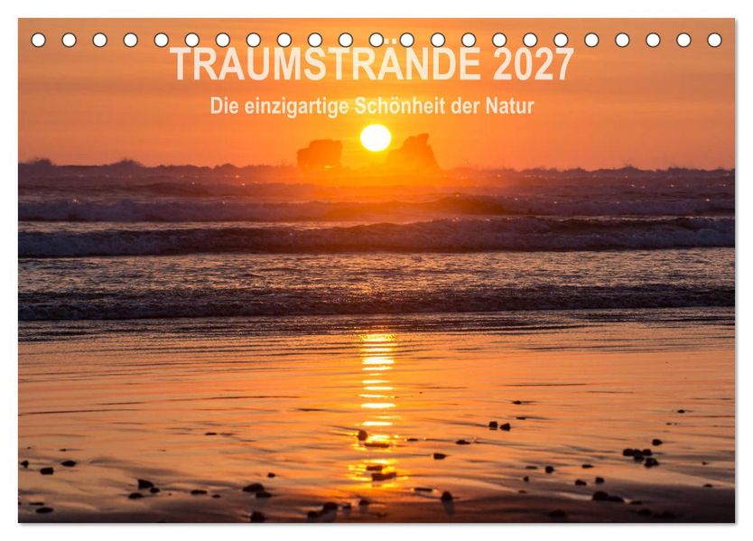 Kalender Traumstrände 2027 (Tischkalender 2027 DIN A5 quer) CALVENDO Monatskalender