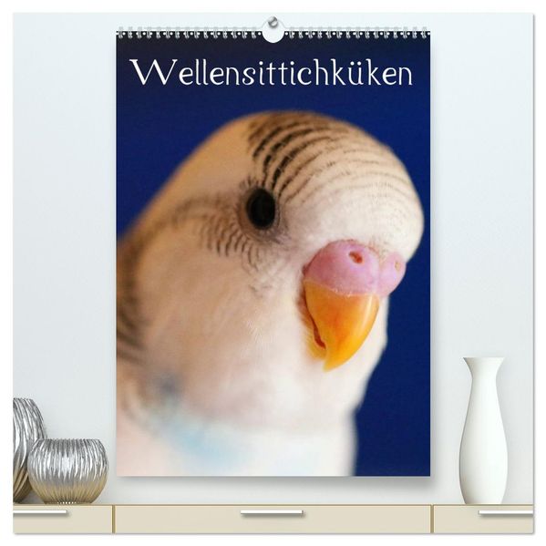 Wellensittichküken (hochwertiger Premium Wandkalender 2027 DIN A2 hoch) Kunstdruck in Hochglanz