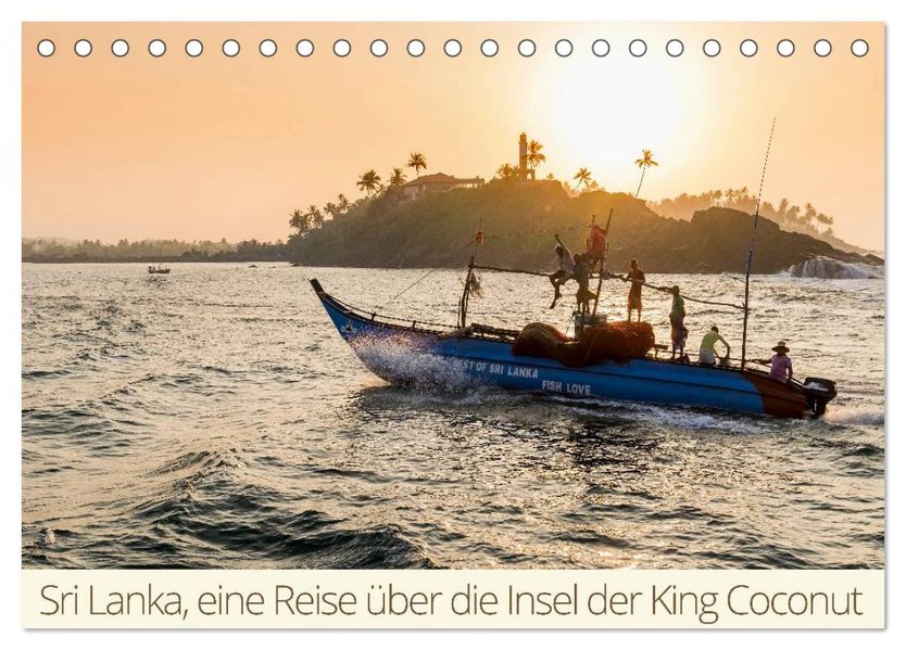Sri Lanka eine Reise über die Insel der King Coconut (Tischkalender 2027 DIN A5 quer) CALVENDO Monatskalender