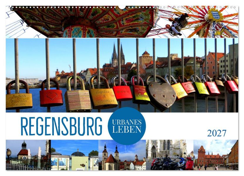 REGENSBURG - urbanes Leben (Wandkalender 2027 DIN A2 quer) CALVENDO Monatskalender