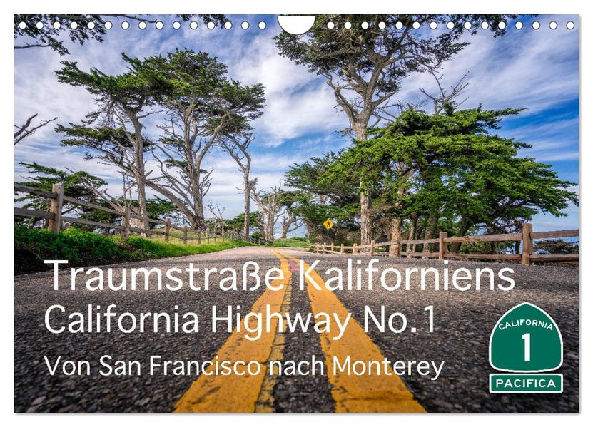 Traumstraße Kaliforniens - California Highway No.1 (Wandkalender 2027 DIN A4 quer) CALVENDO Monatskalender