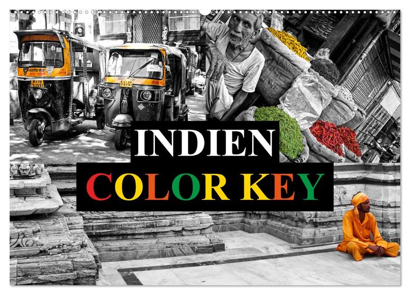 Indien Colorkey (Wandkalender 2027 DIN A2 quer) CALVENDO Monatskalender