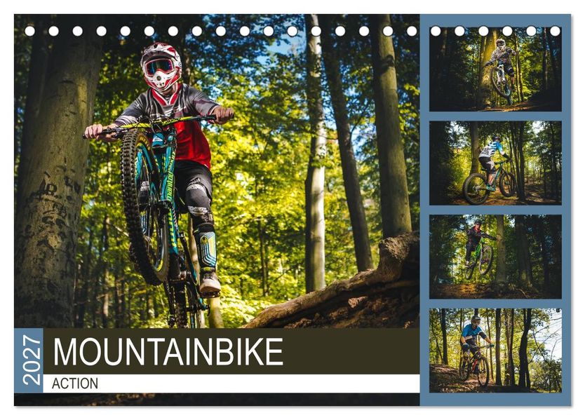 Mountainbike Action (Tischkalender 2027 DIN A5 quer) CALVENDO Monatskalender
