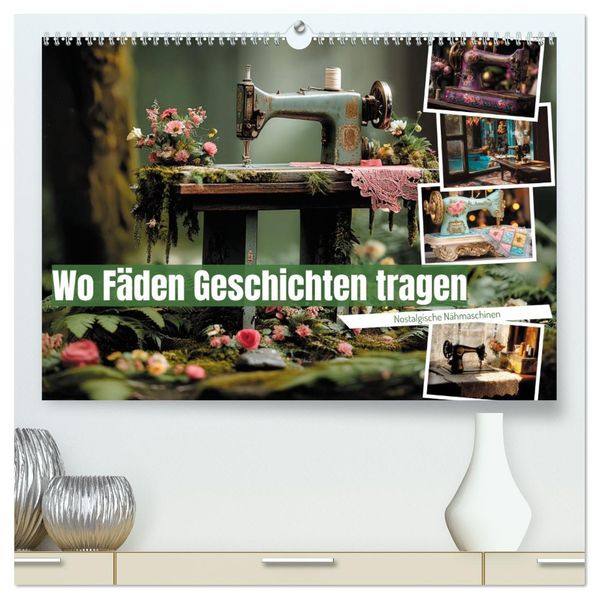 Wo Fäden Geschichten tragen (hochwertiger Premium Wandkalender 2027 DIN A2 quer) Kunstdruck in Hochglanz